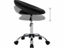 Taburete De Oficina|Silla de trabajo con ruedas cuero sintético ES18187