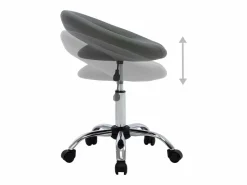 Silla de trabajo con ruedas cuero sintético ES25351^ Online