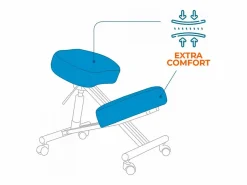 Silla ergonómica de rodillas postural modelo sueco metal polipiel Balancesteel Lux^AHD Clearance