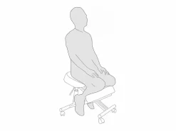 Silla ergonómica de rodillas postural modelo sueco metal polipiel Balancesteel Lux^AHD Clearance