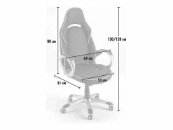 FRANCHINISHOP Silla ergonómica gamer y de oficina en polipiel con Estilo Deportivo Racer Classic Multicolor