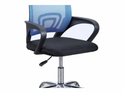 Silla Estudio Oficina Vita Colorido con Reposabrazos y Ruedas 60x102x60 cm Azul