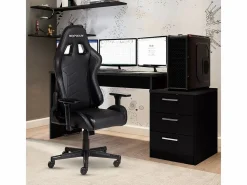 MAXPODIUM Silla Gaming|Silla gamer ergonómica, ajustable en altura, soporta 150 kg – Tactical, Negra