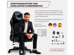 Silla gamer premium con sistema de masaje, soporta 150 kg – Tactical SMI, Negra^MAXPODIUM Sale