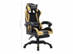 Silla gaming con luces LED RGB cuero sintético y negro^vidaxl Hot