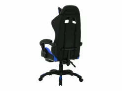 Clicnbuy Silla gaming con luces LED RGB cuero sintético azul y negro Multicolor Hot
