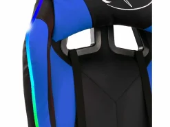 vidaxl Silla gaming con luces LED RGB cuero sintético y negro Azul Outlet