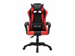 Silla gaming con luces LED RGB cuero sintético rojo y negro^Clicnbuy Clearance