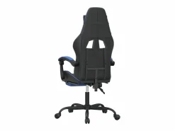 Silla gaming con reposapiés cuero sintético azul^Clicnbuy Discount