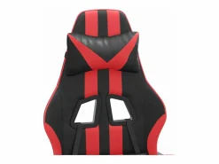 Silla gaming con reposapiés cuero sintético rojo^Clicnbuy New