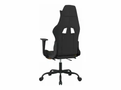 Clicnbuy Silla gaming con reposapiés tela y naranja Negro Discount