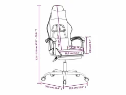 Silla gaming con reposapiés cuero sintético negro^vidaxl Outlet