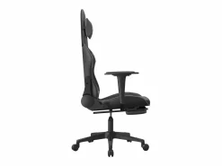 Silla gaming con reposapiés cuero sintético negro^vidaxl Best