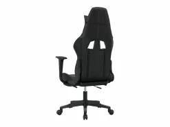 Silla gaming con reposapiés cuero sintético negro^vidaxl Best