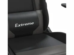 Silla gaming con reposapiés cuero sintético negro^vidaxl Best