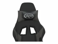 Silla gaming con reposapiés cuero sintético negro^vidaxl Best