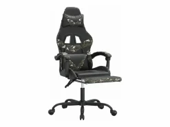 Silla gaming con reposapiés cuero sintético camuflaje^Clicnbuy Discount