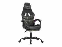 Silla gaming con reposapiés cuero sintético camuflaje^Clicnbuy Discount