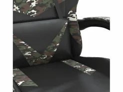 Silla gaming con reposapiés cuero sintético camuflaje^Clicnbuy Discount