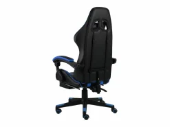 Silla gaming con reposapiés cuero sintético negro y^Clicnbuy Sale