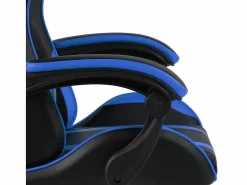 Silla gaming con reposapiés cuero sintético negro y^Clicnbuy Sale