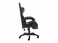 vidaxl Silla gaming con reposapiés cuero sintético y camuflaje Negro Best