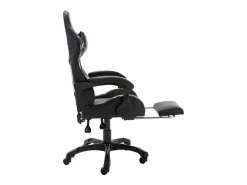 vidaxl Silla gaming con reposapiés cuero sintético y camuflaje Negro Best