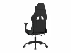 Clicnbuy Silla gaming con reposapiés tela Negro Sale