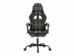 Clicnbuy Silla Gaming|Silla gaming con reposapiés cuero sintético camuflaje