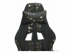 Clicnbuy Silla Gaming|Silla gaming con reposapiés cuero sintético camuflaje