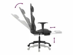 Silla gaming con reposapiés cuero sintético camuflaje^Clicnbuy Clearance