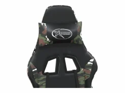 Silla gaming con reposapiés cuero sintético camuflaje^Clicnbuy Clearance