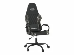 Clicnbuy Silla gaming cuero sintético y camuflaje Negro Hot