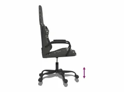 Clicnbuy Silla gaming cuero sintético y camuflaje Negro Hot
