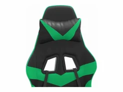 Clicnbuy Silla Gaming|Silla gaming cuero sintético y verde