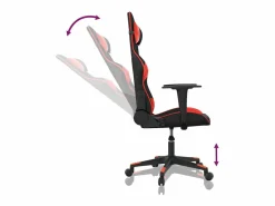 Clicnbuy Silla Gaming|Silla gaming cuero sintético y rojo