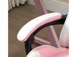DripeX Silla Gaming|Silla Gaming de Cuero, con Reposapiés reposacabezas cojín lumbar, altura ajustable, ergonómica, 64x67x119/127cm