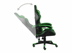 Silla gaming de cuero sintético negro y^Clicnbuy Clearance