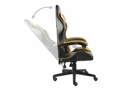 Silla gaming de cuero sintético negro y^Clicnbuy