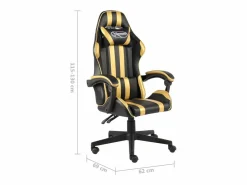 Silla gaming de cuero sintético negro y^Clicnbuy