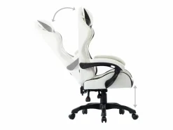 vidaxl Silla gaming de cuero sintético Negro Online