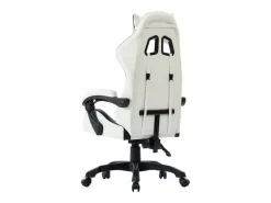 vidaxl Silla gaming de cuero sintético Negro Online
