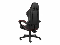 Clicnbuy Silla Gaming|Silla gaming de cuero sintético negro y tinto