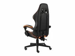 Clicnbuy Silla gaming de cuero sintético negro y Naranja Outlet