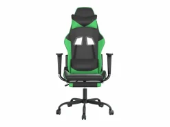 Clicnbuy Silla Gaming|Silla gaming de masaje y reposapiés cuero sintético negro