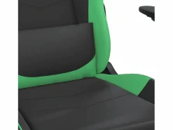 Clicnbuy Silla Gaming|Silla gaming de masaje y reposapiés cuero sintético negro