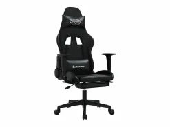 Clicnbuy Silla Gaming|Silla gaming de masaje y reposapiés cuero sintético