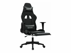 Clicnbuy Silla Gaming|Silla gaming de masaje y reposapiés cuero sintético