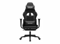 Clicnbuy Silla Gaming|Silla gaming de masaje y reposapiés cuero sintético