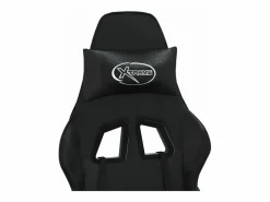 Clicnbuy Silla Gaming|Silla gaming de masaje y reposapiés cuero sintético